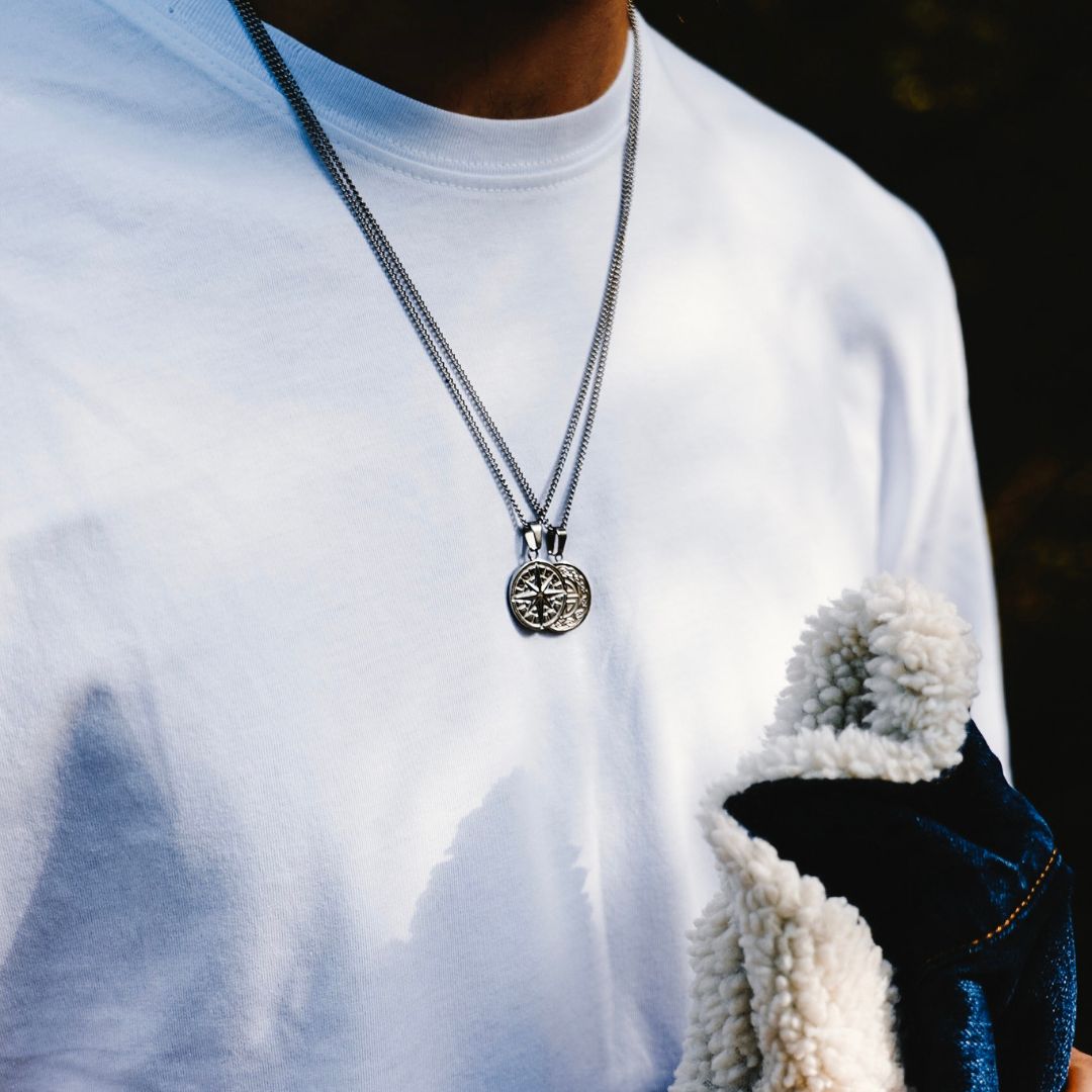 Compass halskæde 2.0 - Sølvtonet