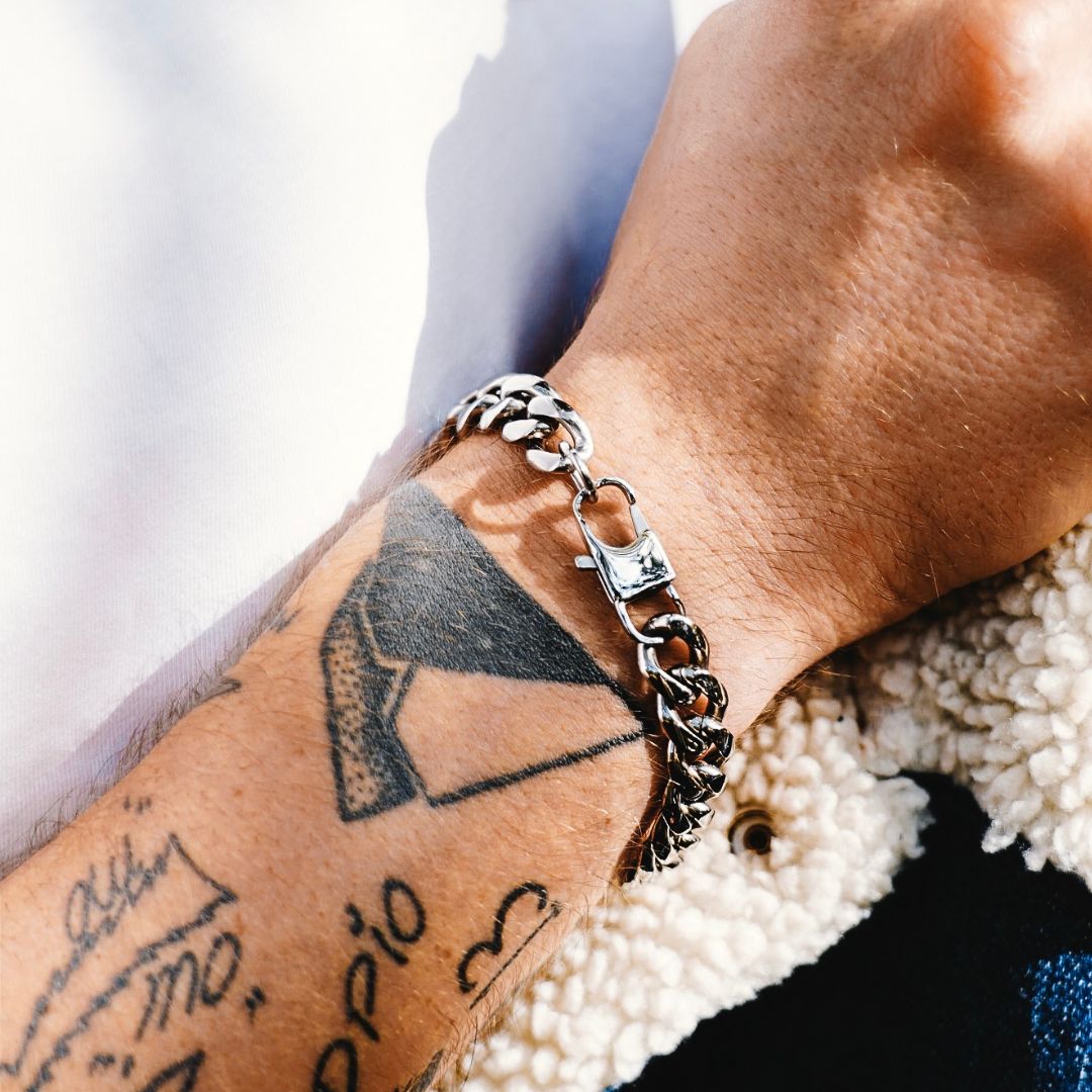 Sequence Oversize armbånd - Sølvtonet