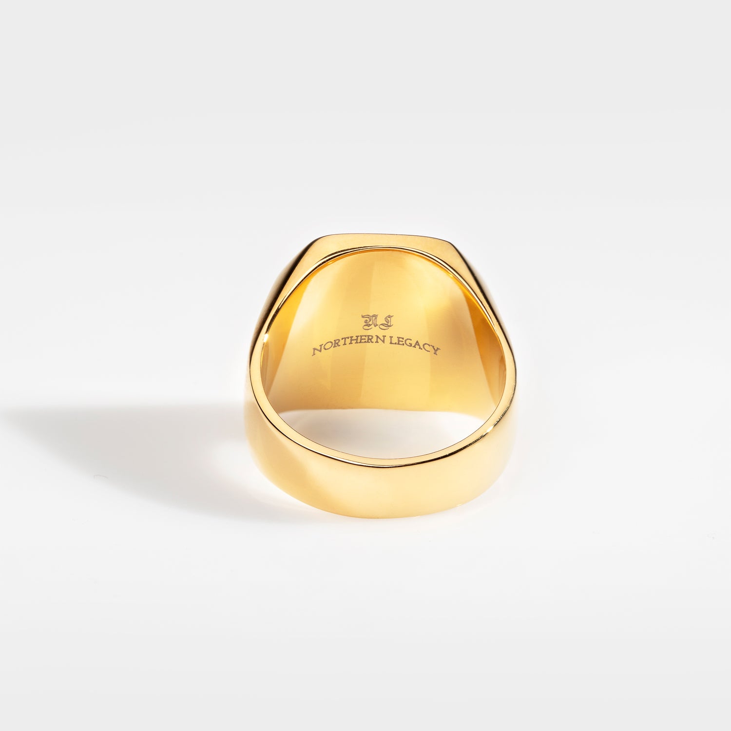 Black Onyx Oversize Signature - Guldtonet ring