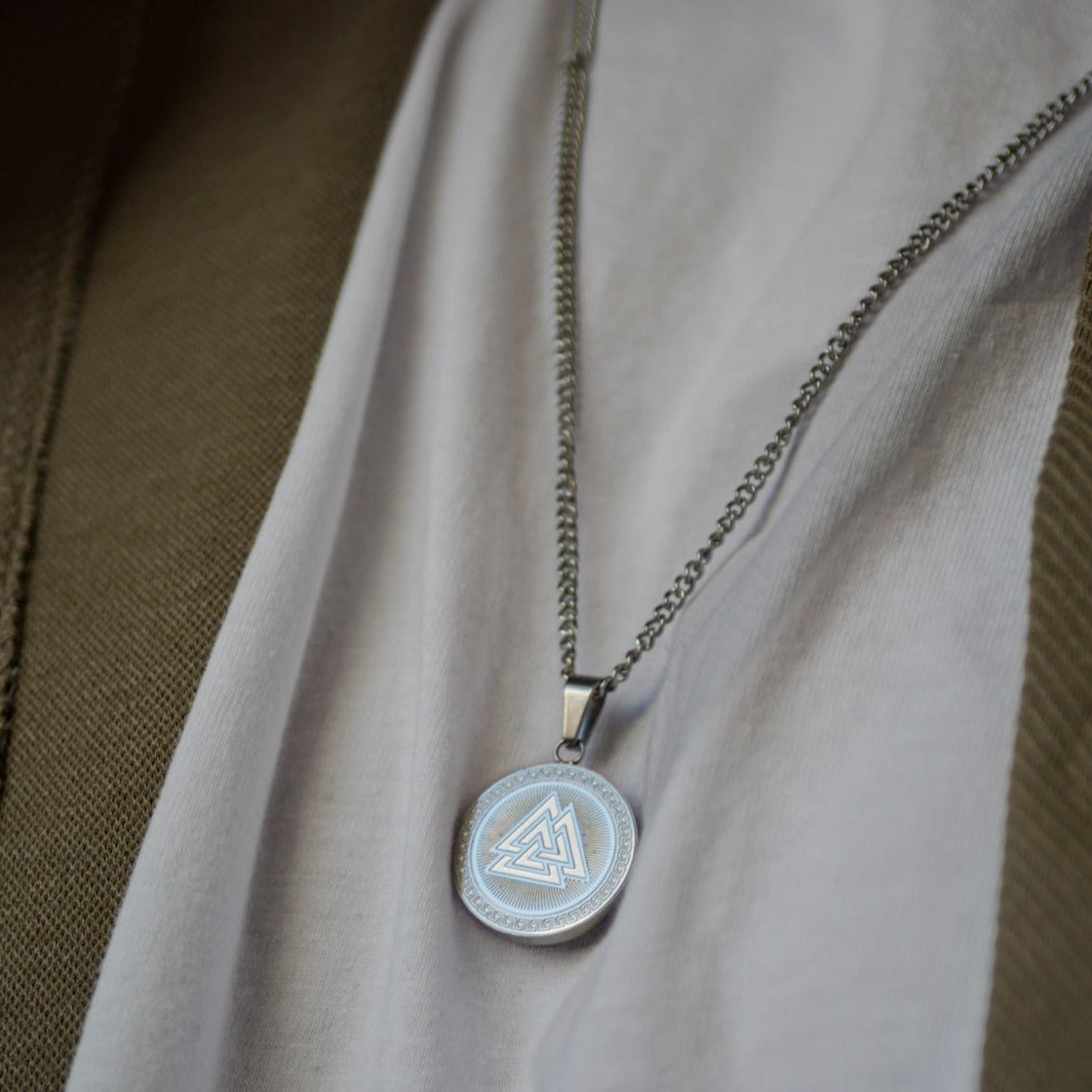 Valknut Signature halskæde - Sølvtonet