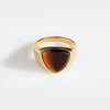 TIGEREYE POLYGON SIGNATURRING (GULD)