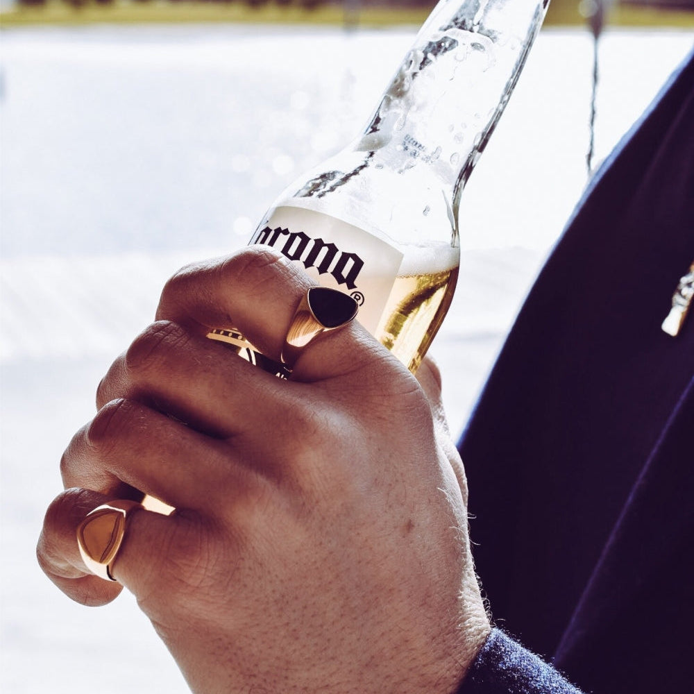 LEGACY Tigereye Polygon Signature - Gold tone ring