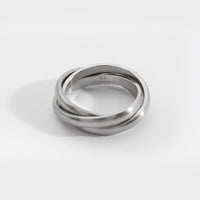 Helix band ring - Sølvtonet