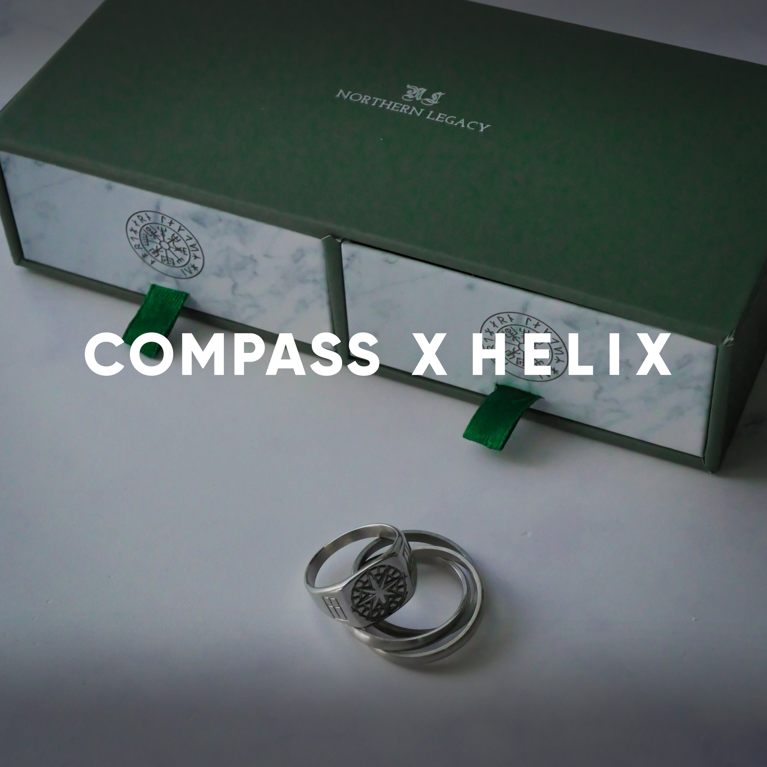 Compass & Helix Bundle - Sølvtonet