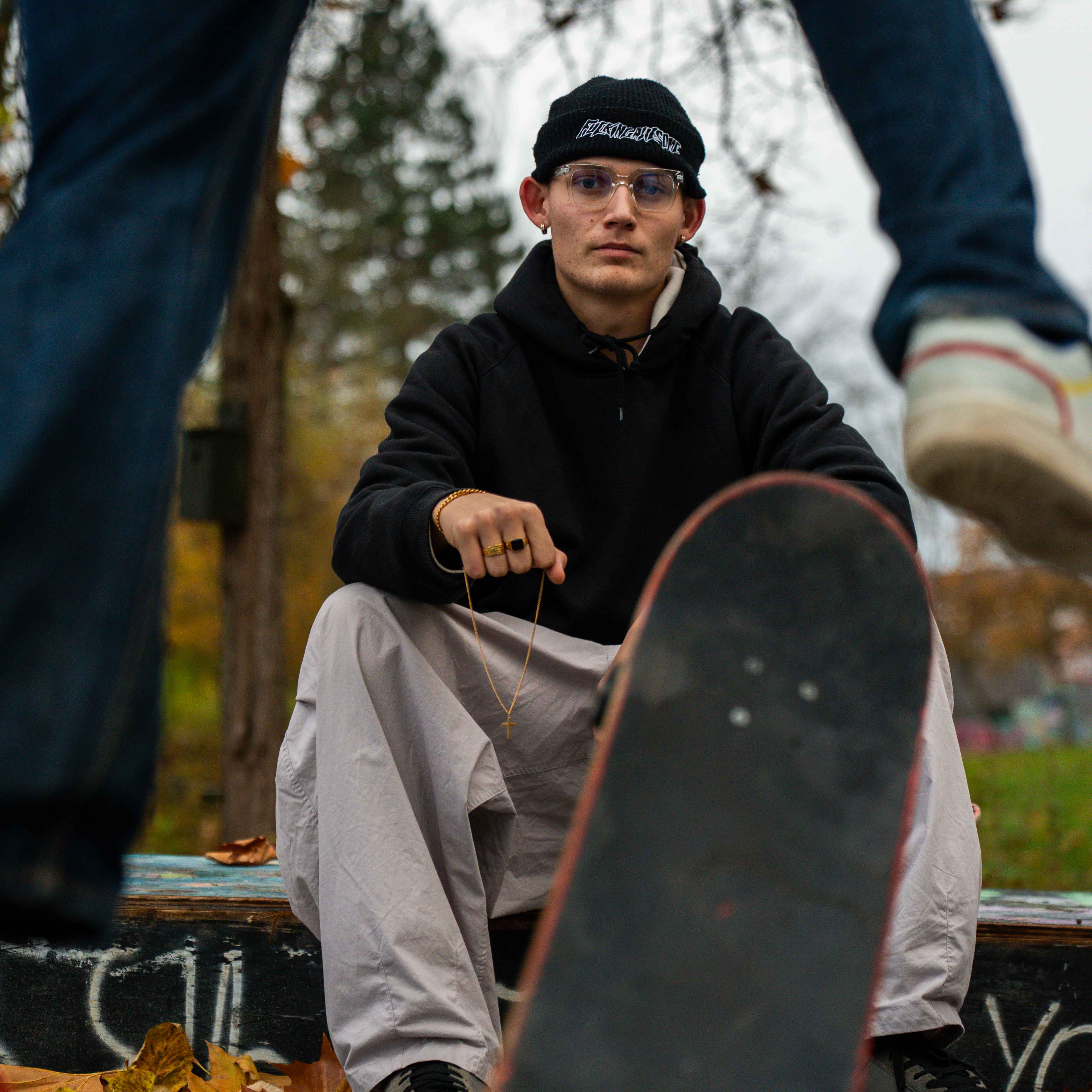 Black Onyx Signature - Guldtonet ring