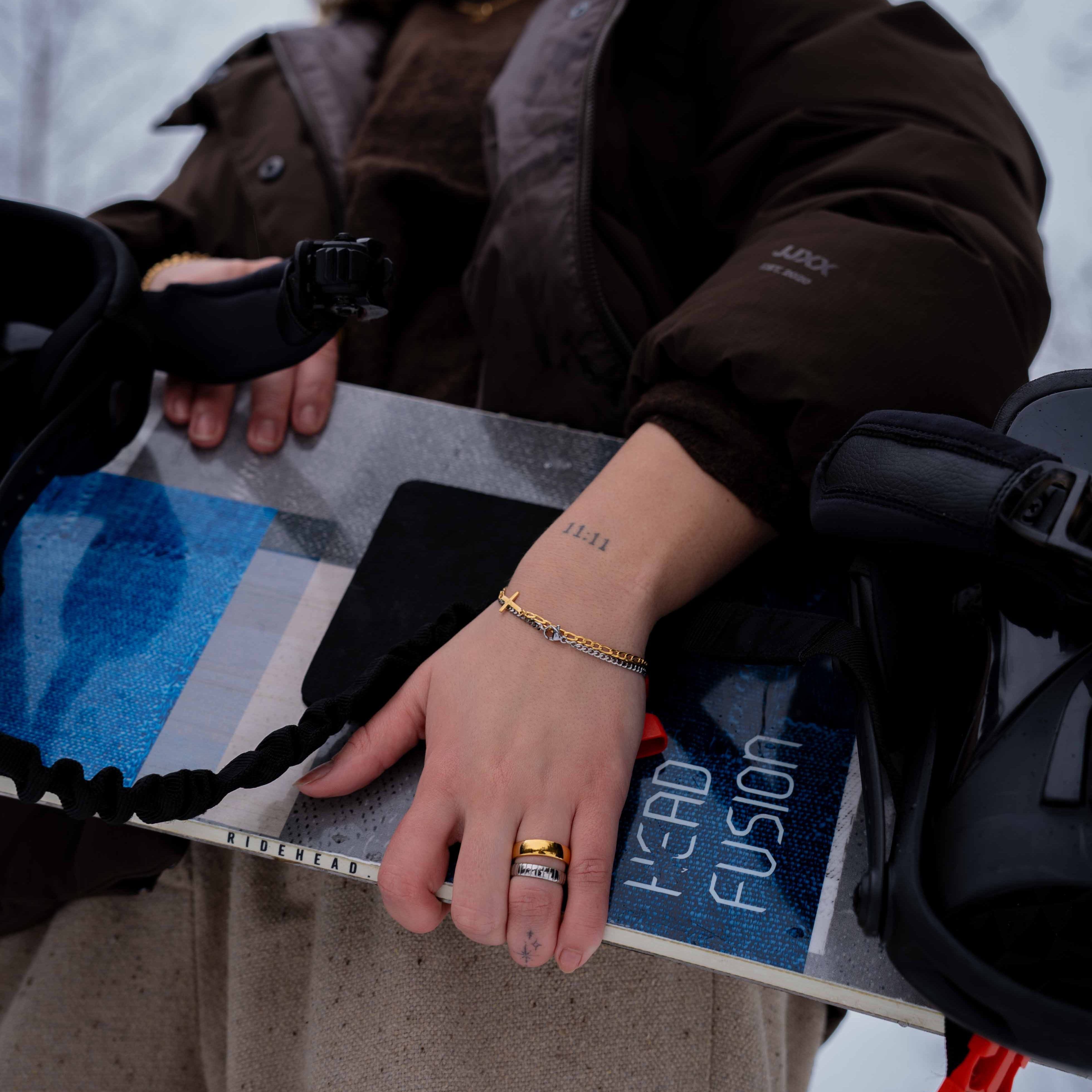 Minimal Sequence armbånd, Sølvtonet