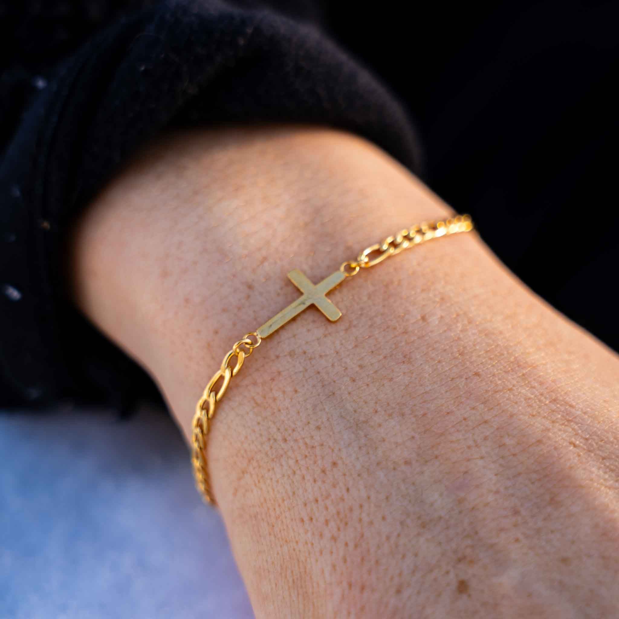 Antique Cross Armbånd, Guldbelagt