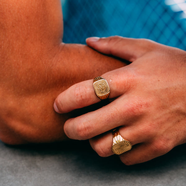 KNOT SIGNET RING (GULD)