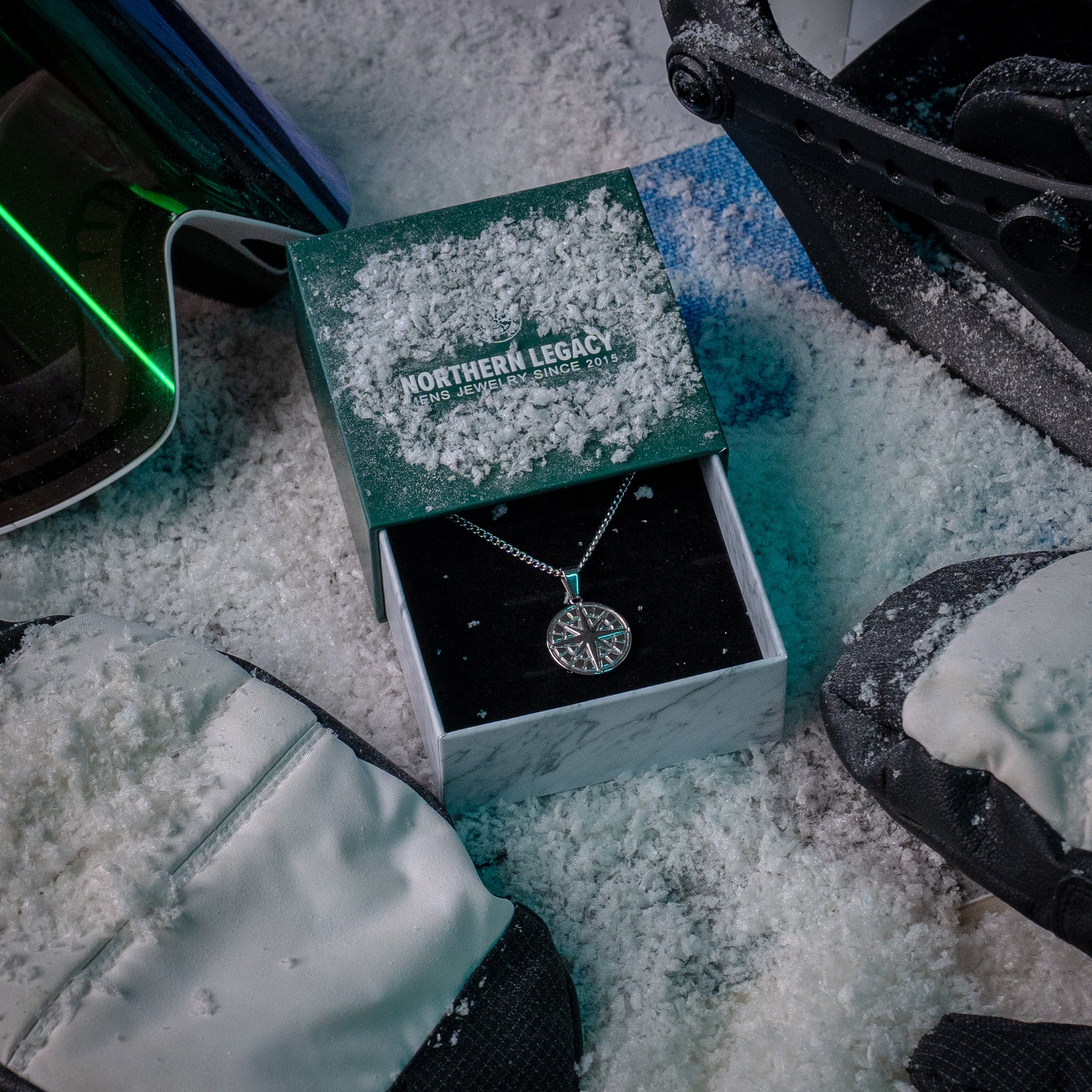 Compass halskæde 2.0 - Sølvtonet