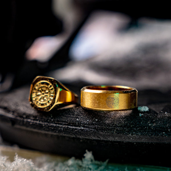 SIEMPRE VEGVISIR BAND RING (GULD)