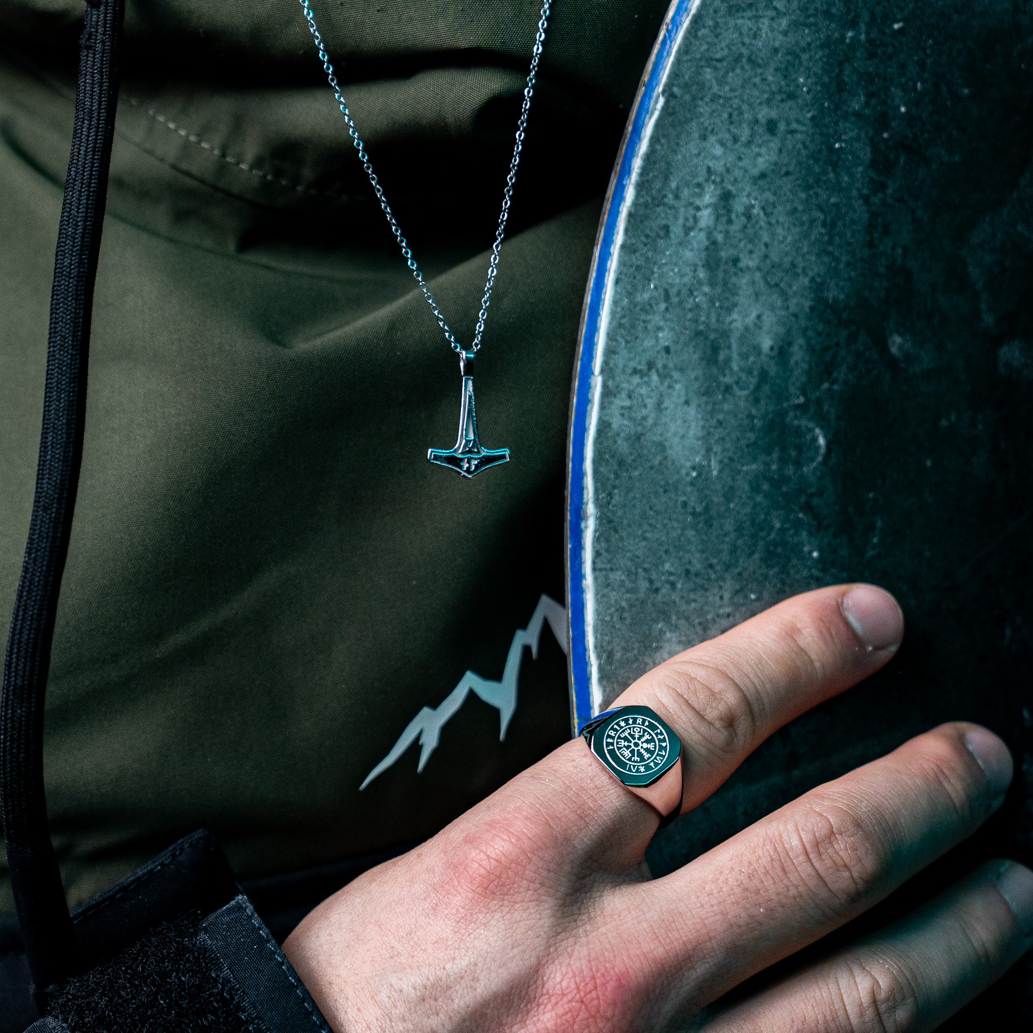 Vegvisir Signature - Sølvtonet ring