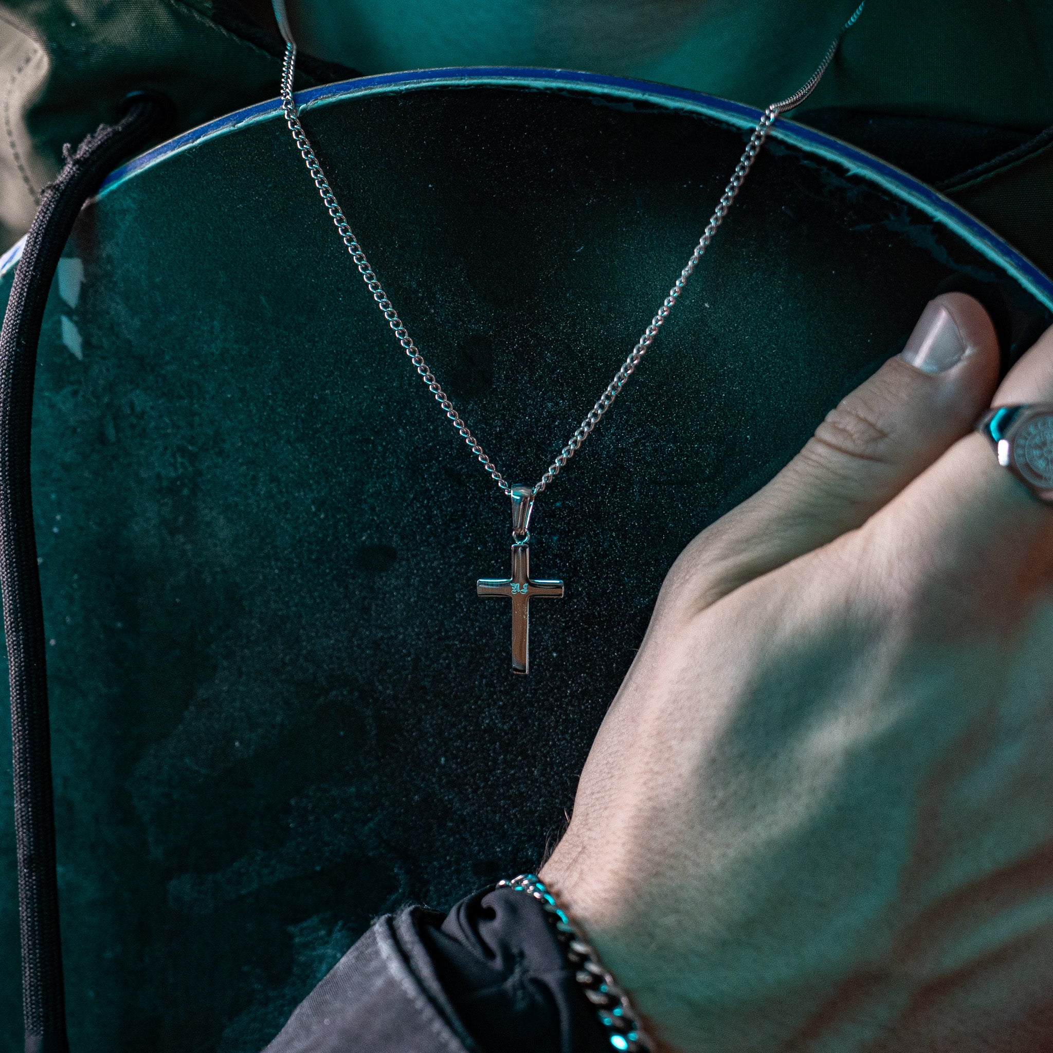 Korshalskæde - Sølvtonet