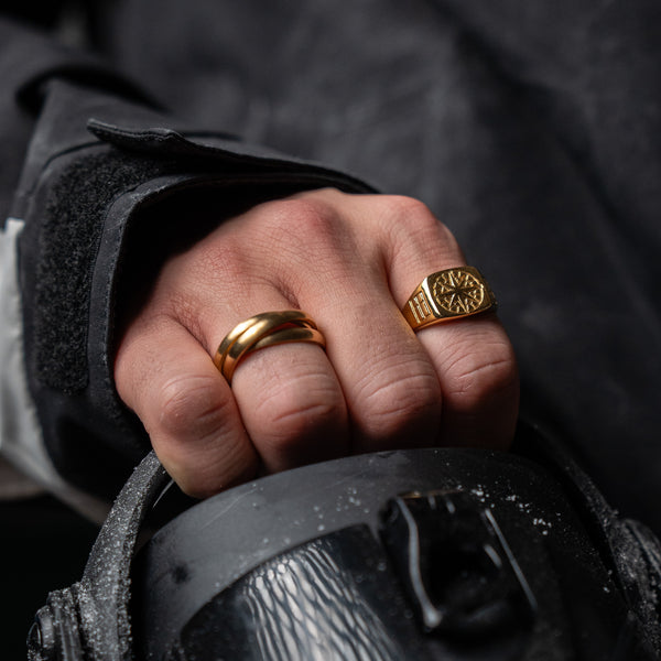 HELIX BAND RING (GULD)