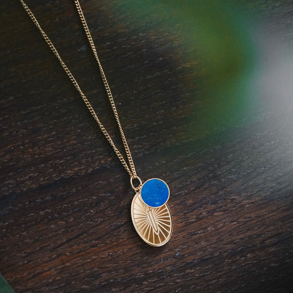 GUNGNIR LAPIS HALSKÆDE (GULD)