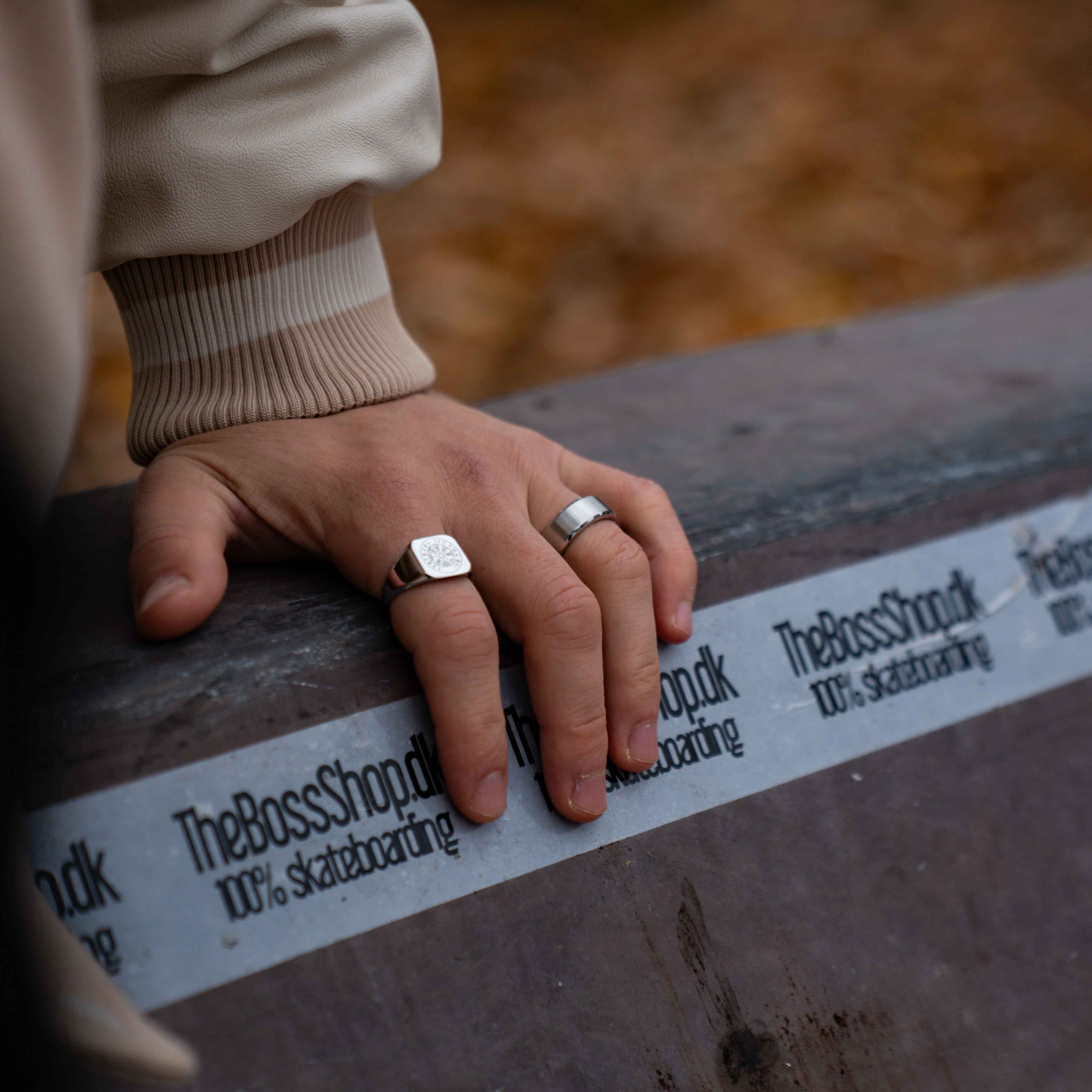 Vegvisir Signature - Sølvtonet ring