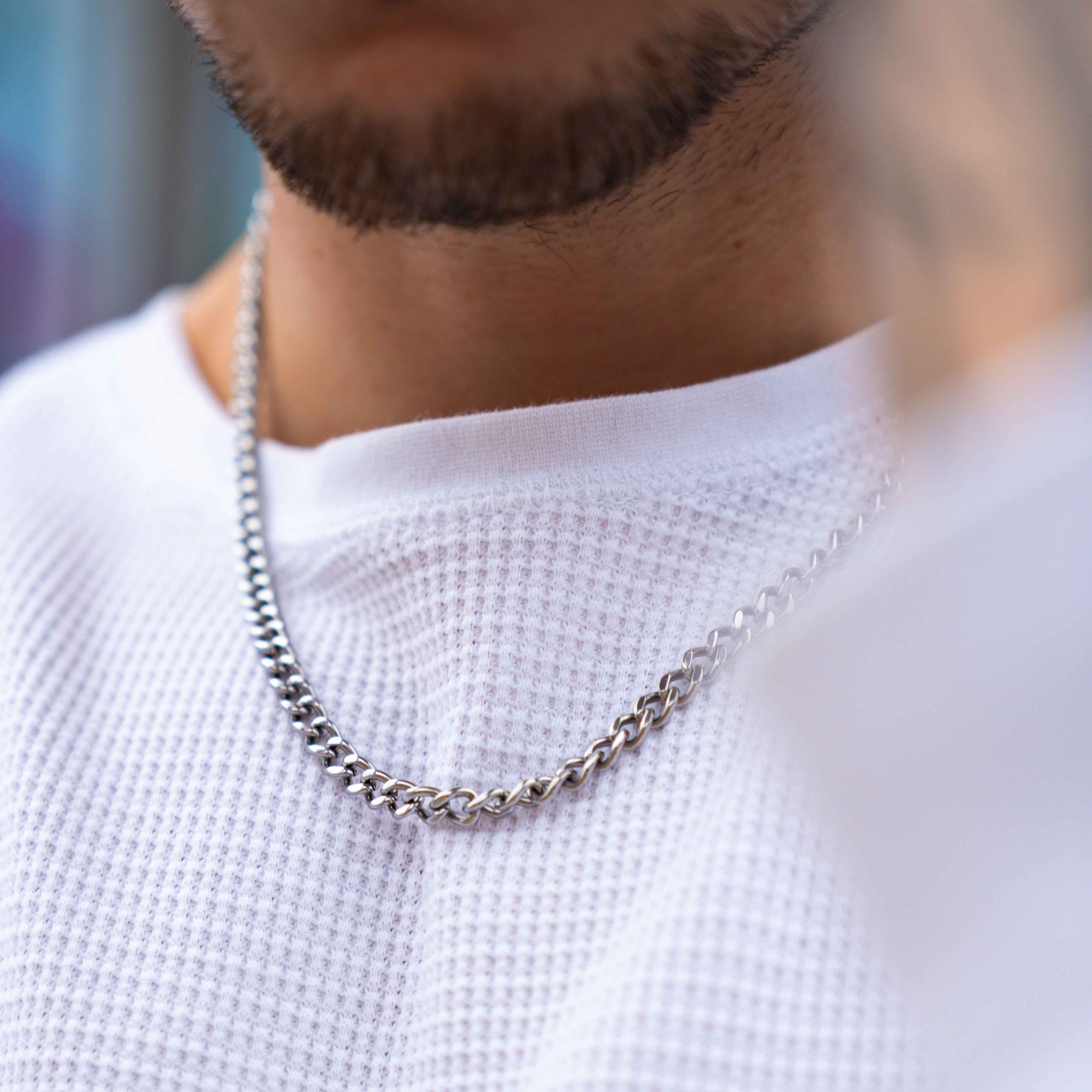 Sequence halskæde - Sølvtonet