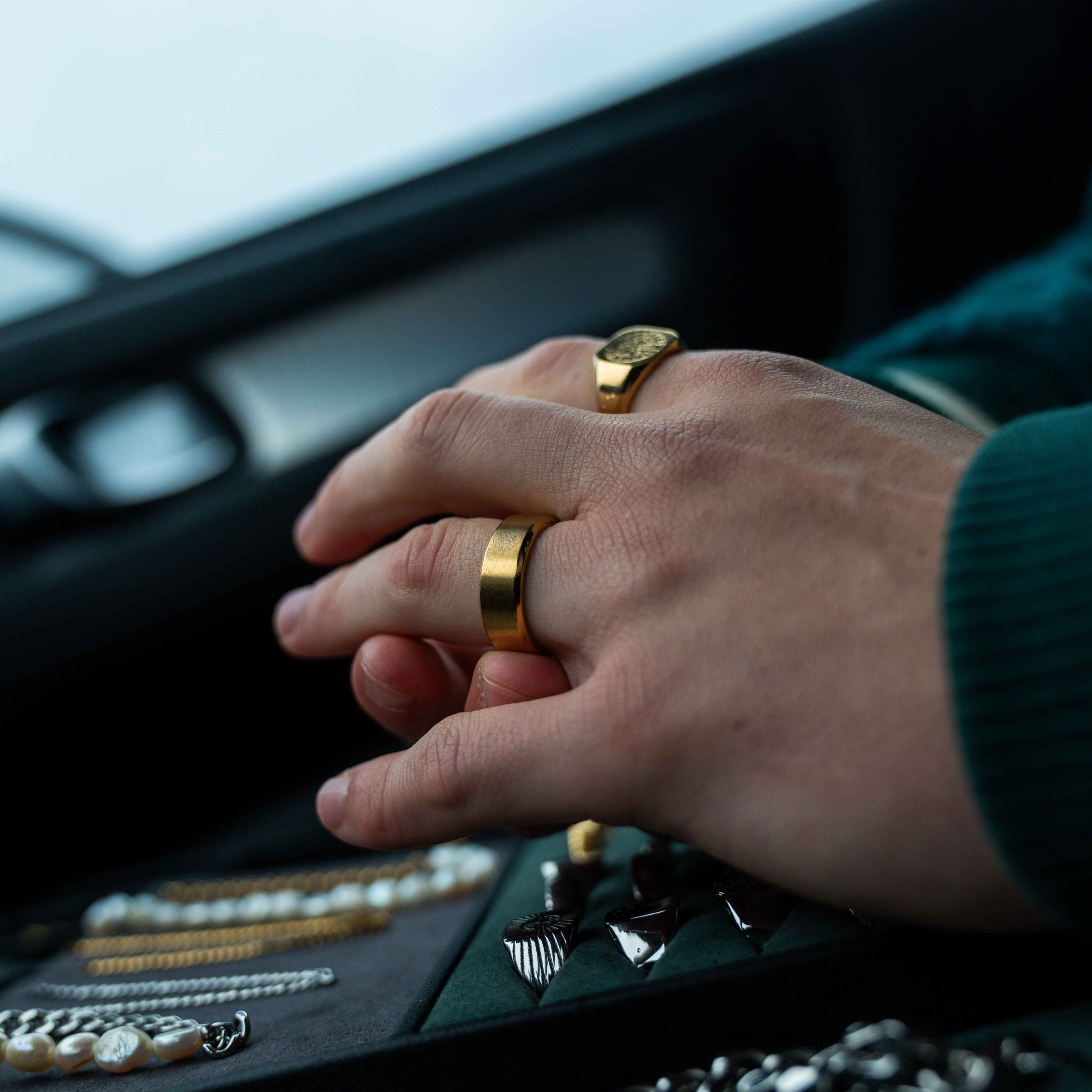 Vegvisir Signature - Guldtonet ring