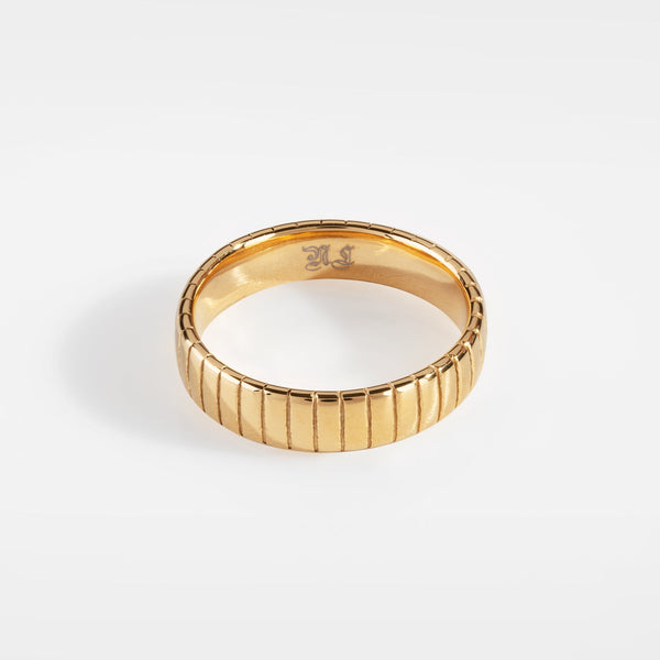 SIEMPRE CUT BAND RING (GULD)