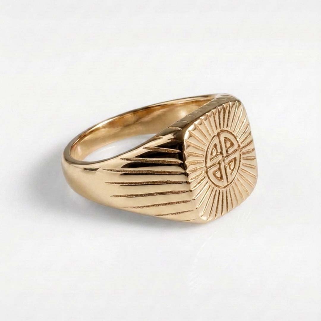 KNOT SIGNET RING (GULD)