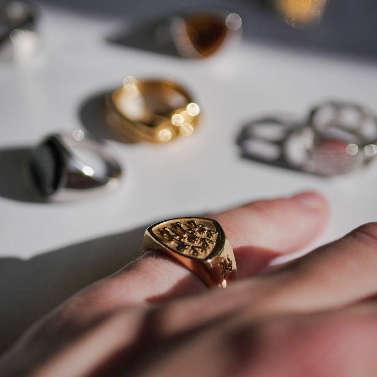 PANTHERA POLYGON RING (GULD)