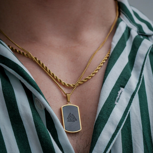 VALKNUT STENHALSKÆDE (GULD)