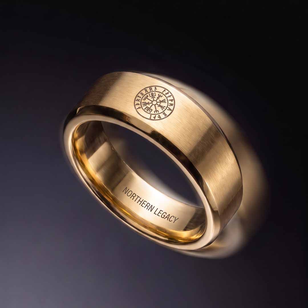 SIEMPRE VEGVISIR BAND RING (GULD)