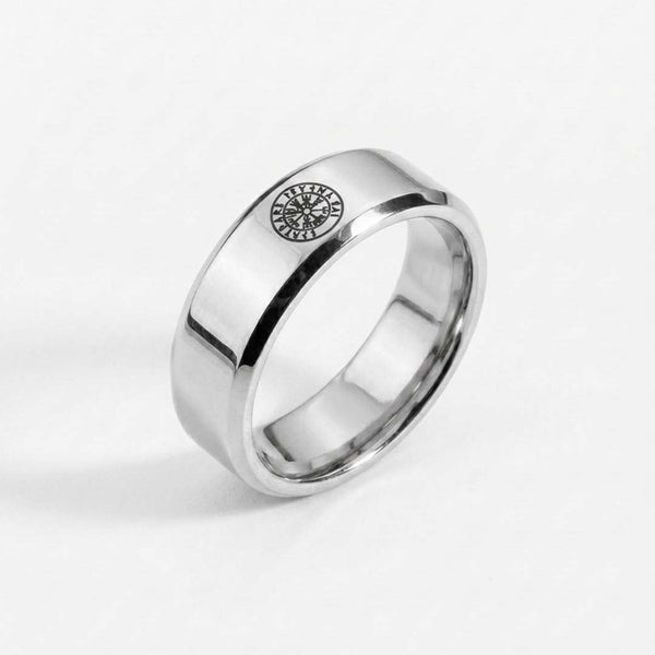 SIEMPRE VEGVISIR BAND RING (SØLV)