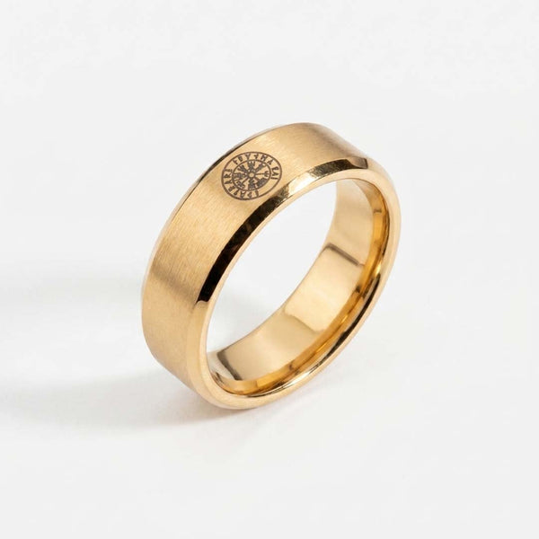 SIEMPRE VEGVISIR BAND RING (GULD)
