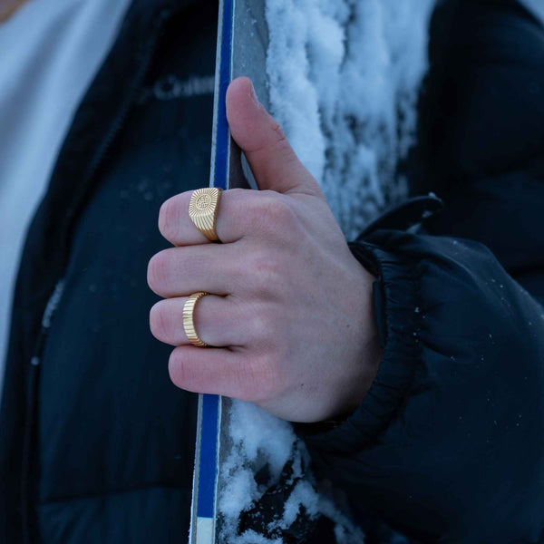 KNOT SIGNET RING (GULD)