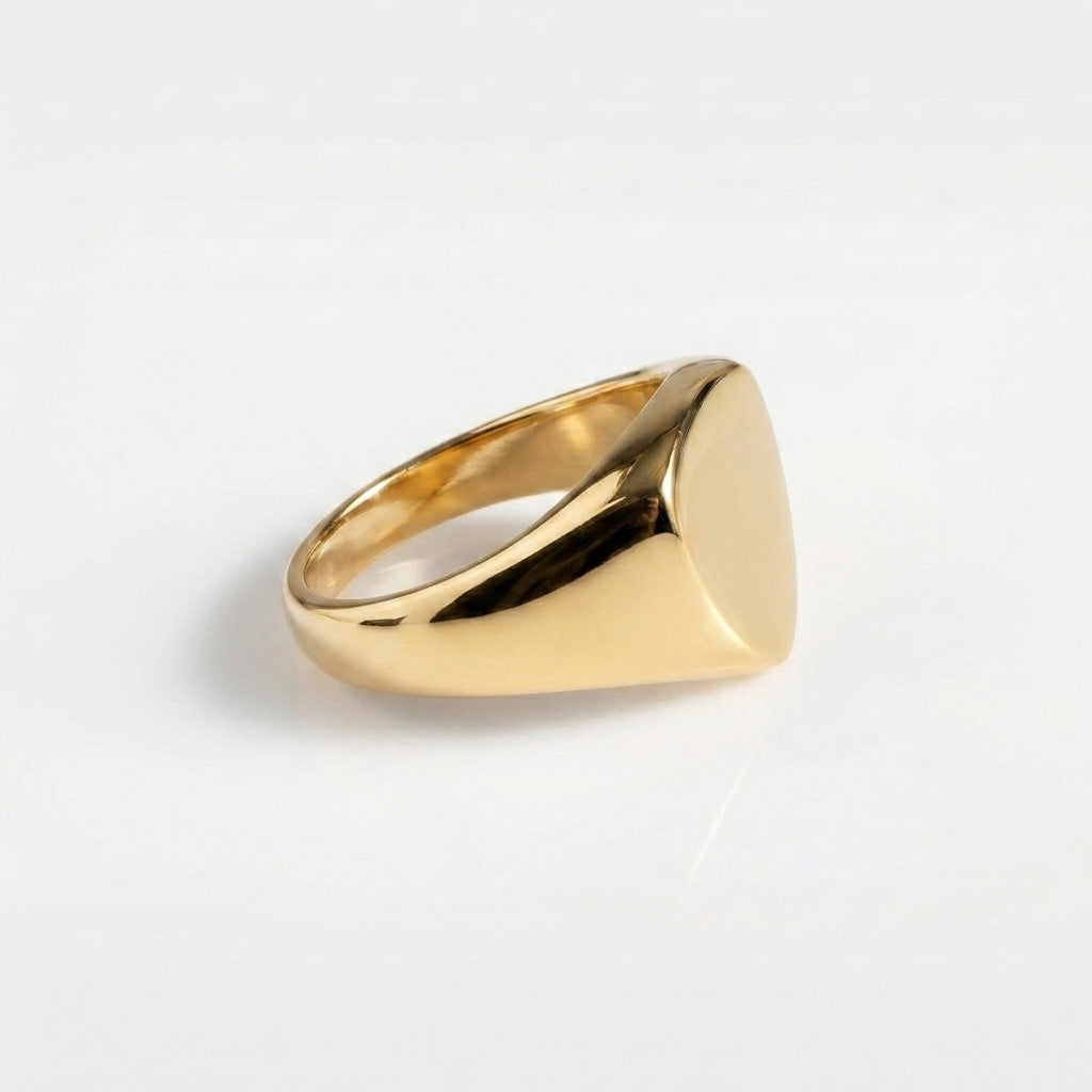 CLASSIC POLYGON SIGNET RING (GULD)