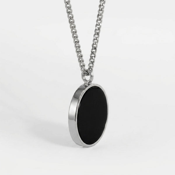 BLACK ONYX HALSKÆDE (SØLV)