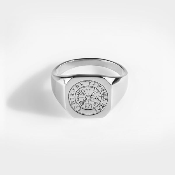 VEGVISIR SIGNET RING (SØLV)