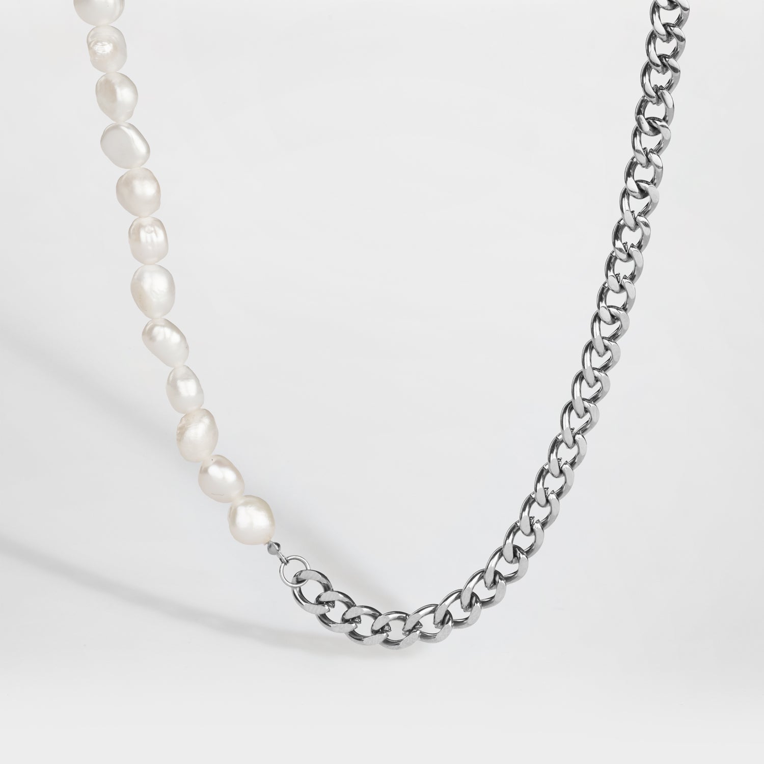 Kattegat Perle halskæde - Sølvtonet