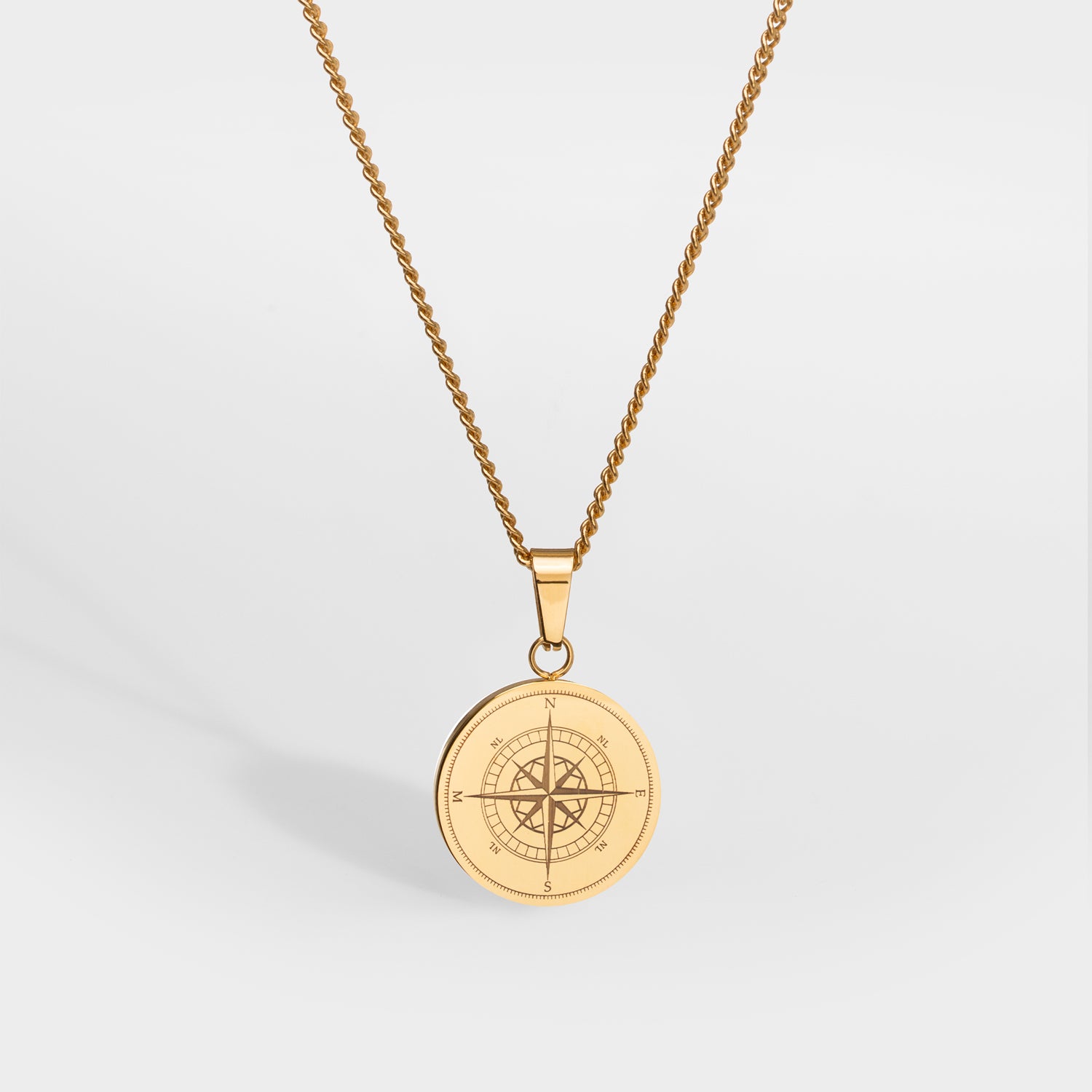 Compass halskæde - Guldtonet