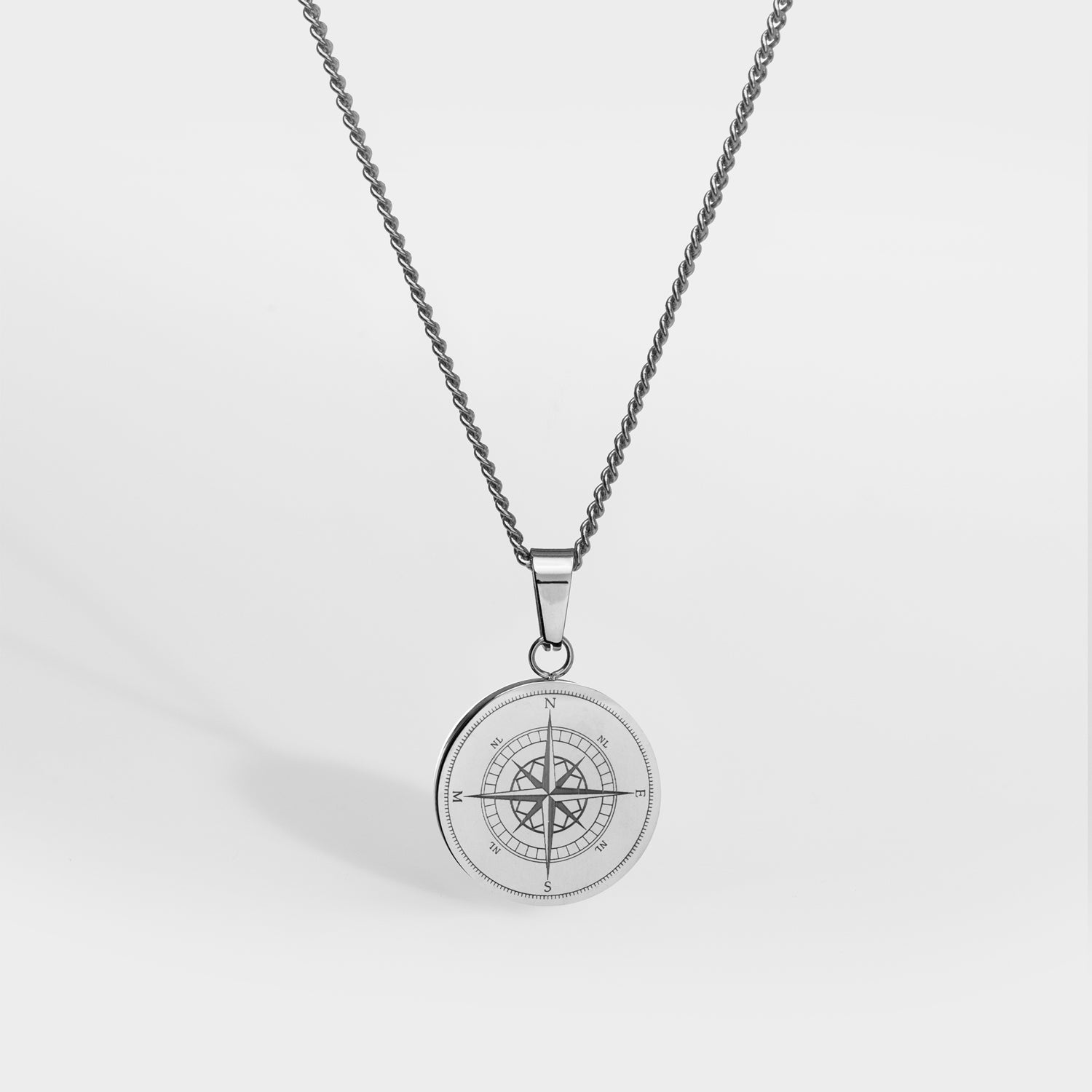 Compass halskæde - Sølvtonet
