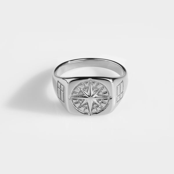 COMPASS SIGNET RING (SØLV)
