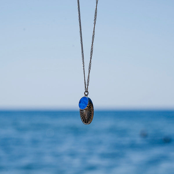 GUNGNIR LAPIS HALSKÆDE (SØLV)