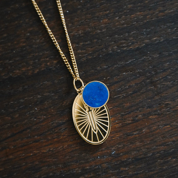 GUNGNIR LAPIS HALSKÆDE (GULD)