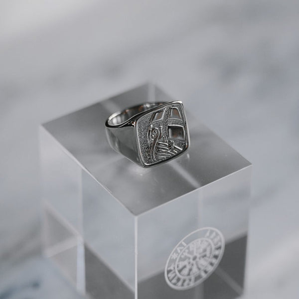 EXPLORER OVERSIZE SIGNET RING (SØLV)