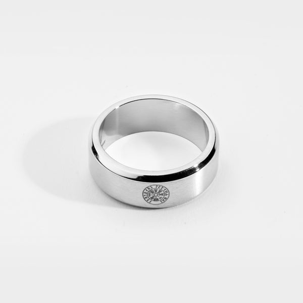 SIEMPRE VEGVISIR BAND RING (SØLV)