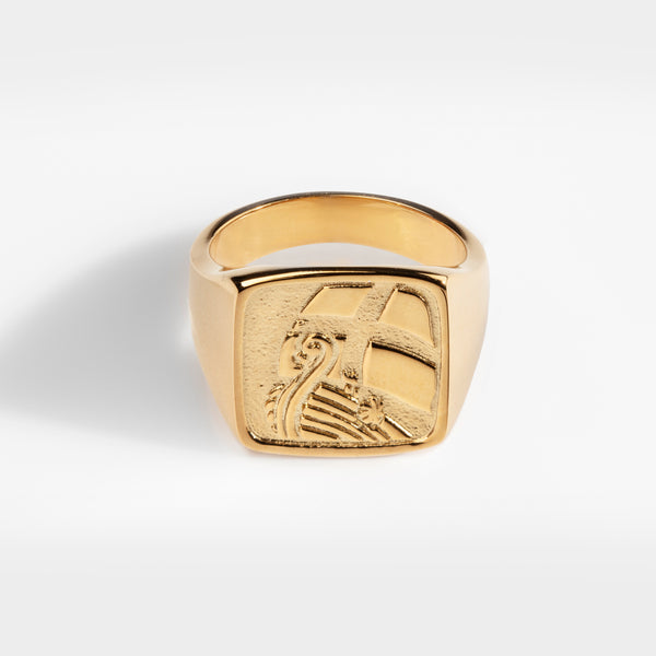 EXPLORER OVERSIZE SIGNET RING (GULD)