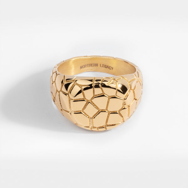 EARTHQUAKE SIGNATURE RING (GULD)