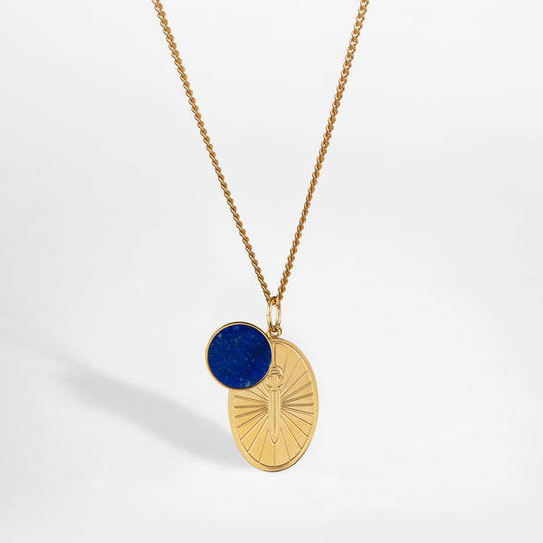 GUNGNIR LAPIS HALSKÆDE (GULD)