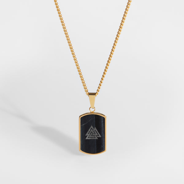 VALKNUT STENHALSKÆDE (GULD)