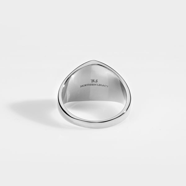 BLACK ONYX POLYGON SIGNET RING (SØLV)