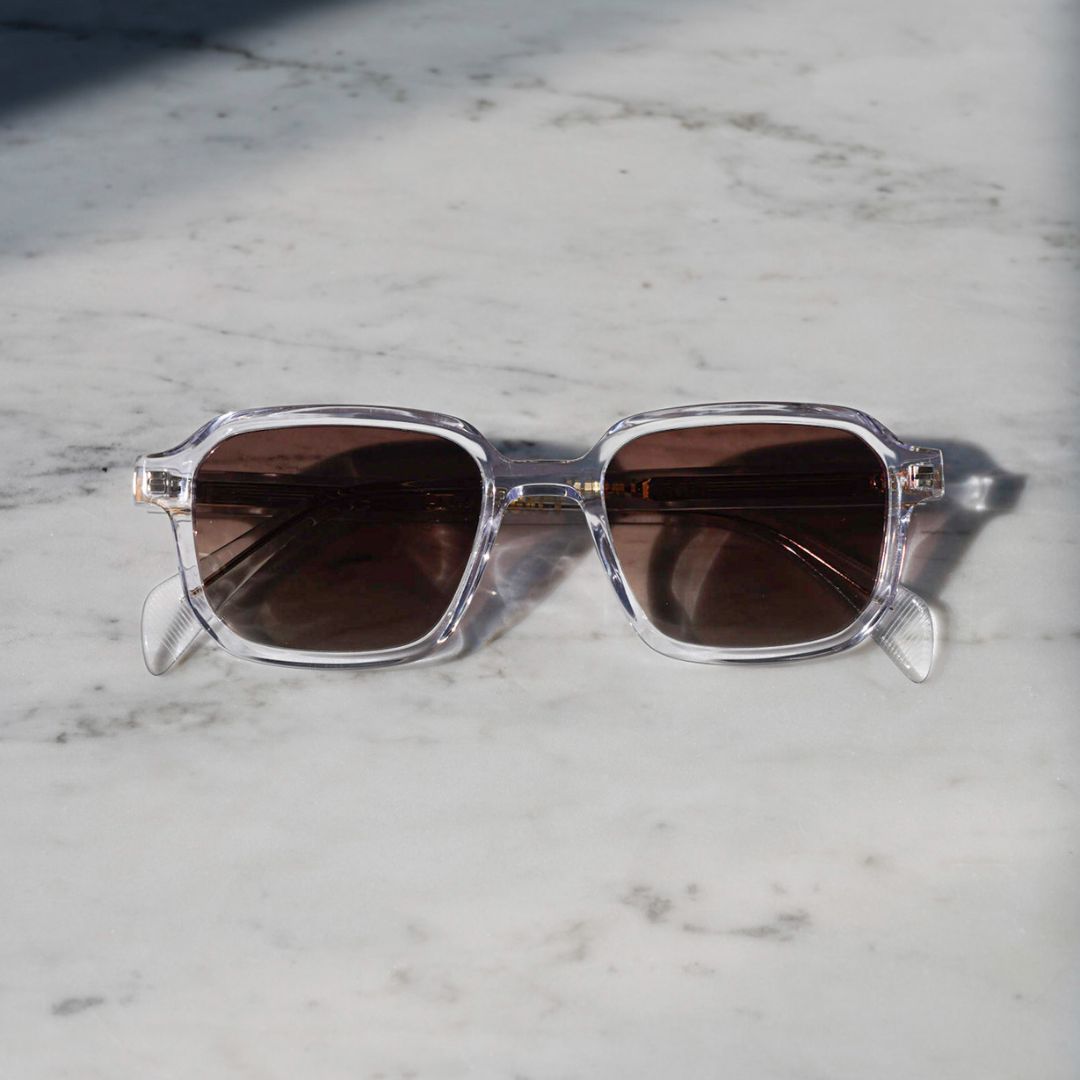 Vibrant solbriller - Transparent brun/grå